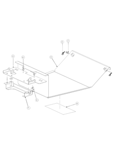 Floor Panel Assembly Diagram and Parts List for M54-KW (53BB5DBW150-23-HP)(2003 1/2) Cub Cadet Lawn Tractor
